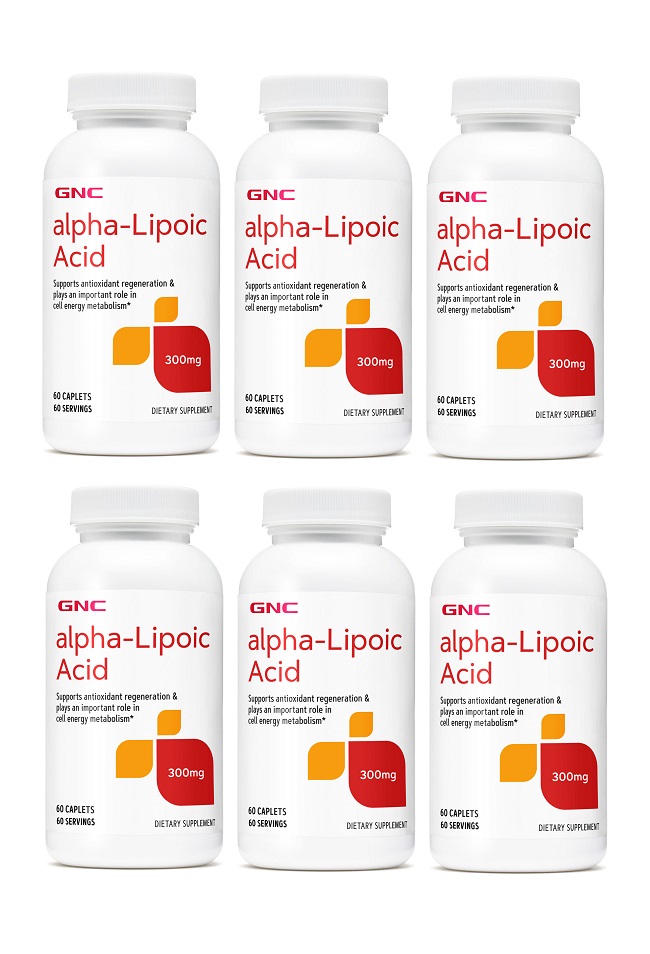 GNC Alpha Lipoic Acid 300 mg 60 Caplets(一組6瓶)